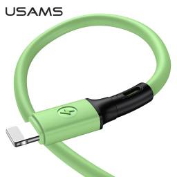 SJ434   Cable de Datos U52  Lightning  1M  Verde  Datos&Carga  USAMS