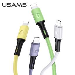 SJ434   Cable de Datos U52  Lightning  1M  Blanco  Datos&Carga  USAMS