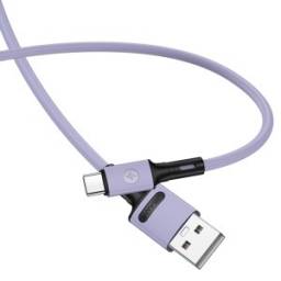 SJ435   Cable de Datos U52  microUSB  1M  Violeta  Datos&Carga  USAMS