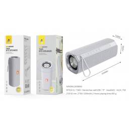 NF4064   Parlante Bluetooth  Gris  FM/USB/SD/Aux  2x3W  1.200mAh  One+  8435606703178
