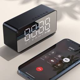YX007   Parlante Bluetooth  Reloj/Despertador  Negro