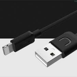 SJ097   Cable de Datos  Lightning  1M  Negro  U Turn Series  USAMS