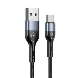 Cable de Datos USB A a Tipo C   U55   1M  Negro  Forrado  SJ449  USAMS