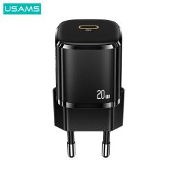 CC124   Cargador Rpido T36  Mini PD 20W  Negro  USAMS