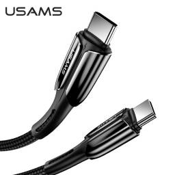 SJ402   Cable de Datos U42  USB C a Tipo C  100WPD  1.2M  Verde  USAMS