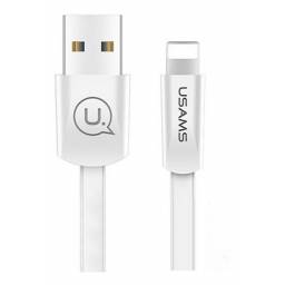 SJ199   Cable de Datos U2  USB A a Lightning  1.2m  Blanco  Flat  USAMS