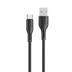 SJ501   Cable de Datos U68  Tipo C 1M Datos & Carga USAMS Negro