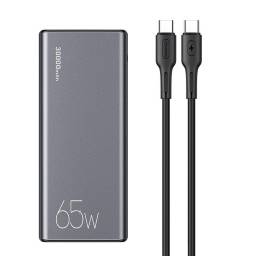 PB59   Power Bank 30.000mAh  65W  2xQC3.0+PD  Cable tipo C a Tipo C PD  Negro  USAMS