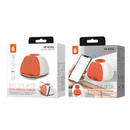 NF4066   Parlante Bluetooth  Cargador Inalmbrico /USB/TF Card/Aux/Mic/  400mAh  Anaranjado  One+