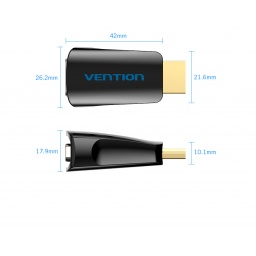 AIDB0 Convertidor HDMI a VGA con audio de 3 5 mm Negro   Vention