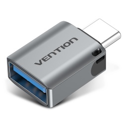 CDQH0 Adaptador USB-C macho a USB 3.0 hembra OTG   Aluminio  Gris  Vention