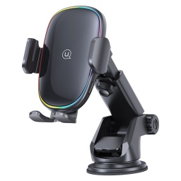 US-CD187   Cargador Auto 15W  Inalmbrico   Con ventosa  Luces de colores  USAMS