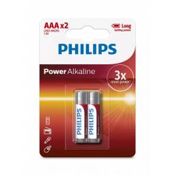 Pila Alkalina Philips AAA (2 unidades)