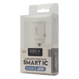 Cargador Inteligente Auto ROCA 3.1A   2 USB  Sin Cable