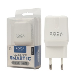 Cargador Inteligente ROCA 2.4A   2 USB  Sin Cable
