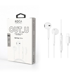 Manos Libres Stereo ROCA Out_U   Lightning  Blanco (tipo iPhone)  Universal