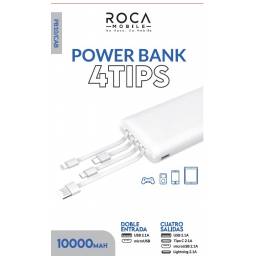 Power Bank ROCA PB10/CAB   10.000mAh  Cables Incorporados