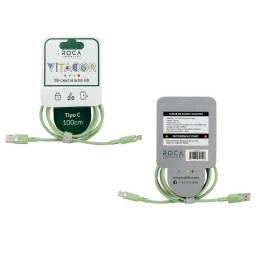 Cable de Datos ROCA   VITACOR  USB a Tipo C  TPE2.1A100cm  Verde