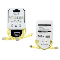 Cable de Datos ROCA   VITACOR  USB a Lightning  TPE2.1A100cm  Amarillo