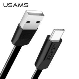 U2   Cable de Datos USB A a Tipo C  60cm  Negro  Flat  USAMS