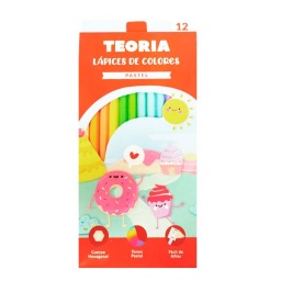 Lapices Teora   Color  12 Und.  Pastel