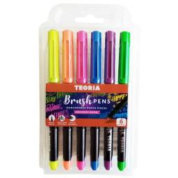Marcadores Pincel Teora   6 und  Neon