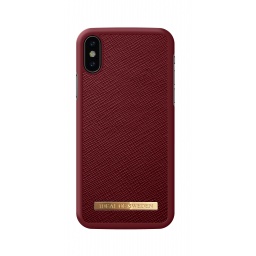 Saffiano Case Apple iPhone X/XS   Burgundy  Ideal of Sweden