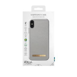 Saffiano Case Apple iPhone X/XS   Light Grey  Ideal of Sweden
