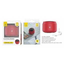 NF4086   Parlante Bluetooth  Rojo  3W  500mAh  One+
