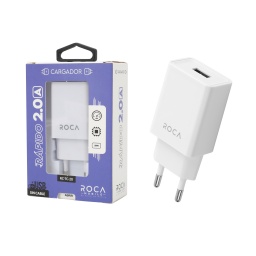 Cargador ROCA 2.0A   1 USB  Sin Cable (RC-TC-20)
