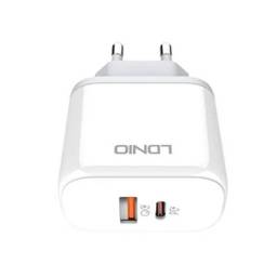 A2526C   Cargador Pared  Tipo C - Tipo C  45W  PD/QC4 +QC3.0  Carga Rpida  Blanco  LDNIO