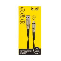 Cable de Datos Micro USB 213M   5V 2.4A  Alluminium Shell  Budi