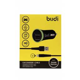 Cargador de Auto Micro USB 061M   5V 3.4A  2USB  Budi