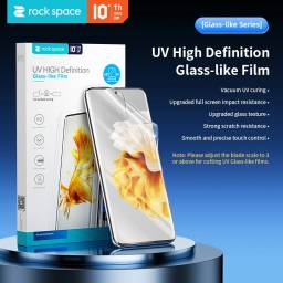 (S) Pack 20 Lminas Similar a Vidrio HD   Curado UV- Tamao S  Rock Space  6941402717377