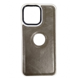 Leather Case Apple iPhone 13/14 - Gris