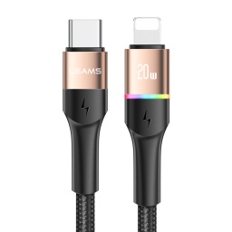 SJ538   Cable de Datos  USB C a Lightning  PD  1.2M  Dorado  U76  USAMS