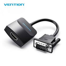 ACNBB Convertidor VGA a HDMI con Micro USB Hembra y Puerto de Audio   0.15M  Negro  Vention