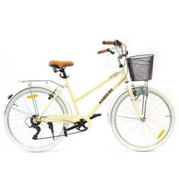 Bicicleta de Paseo C/Canasto   Rodado 26  Aluminio  Crema (BKE726A) Randers