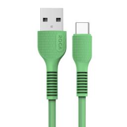 Cable de Datos ROCA   VIT  USB a Tipo C  100cm  2.4A  Verde  721126