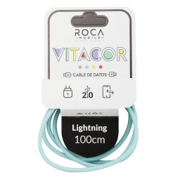 Cable de Datos ROCA   VITACOR  USB a Lightning  TPE/2.1A/100cm  Celeste