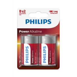 Pila Alkalina Philips D (2 unidades)