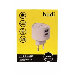 Cargador de Pared 323E   2 USB  5V 2.4A  Budi