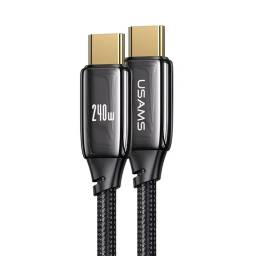 SJ580   Cable de Datos  USB C a Tipo C  240W  U82  PD 3.1  1.2M  Negro  USAMS