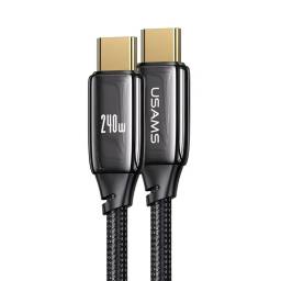 Cable de Datos   USB C a Tipo C  240W  U82  PD 3.1  2M  Negro  SJ581  USAMS