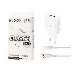 Cargador BLOOX 2 USB 3.1A + Cable Tipo C (BL-TCA-C4)