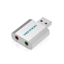 VAB-S13 - Tarjeta sonido externa USB   Plateado  Vention