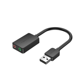 CDYB0 - Tarjeta sonido externa USB 2p   0.15M  Negro  Vention