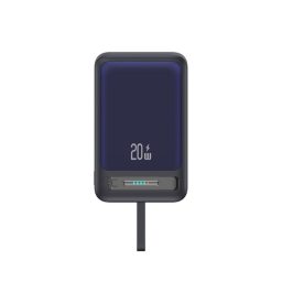 Power Bank Magntico cSoporte   10.000mAh  Carga Inalmbrica  Cable Tipo C  Negro  CD219 USAM