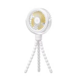 Ventilador Porttil para Cochecito de Beb o Escritorio   C/Luz  2000mAh  Blanco  ZB289 USAMS