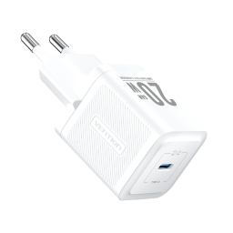 Cargador de Pared USB-C GaN   20W  Blanco  FEPW0-EU  Vention